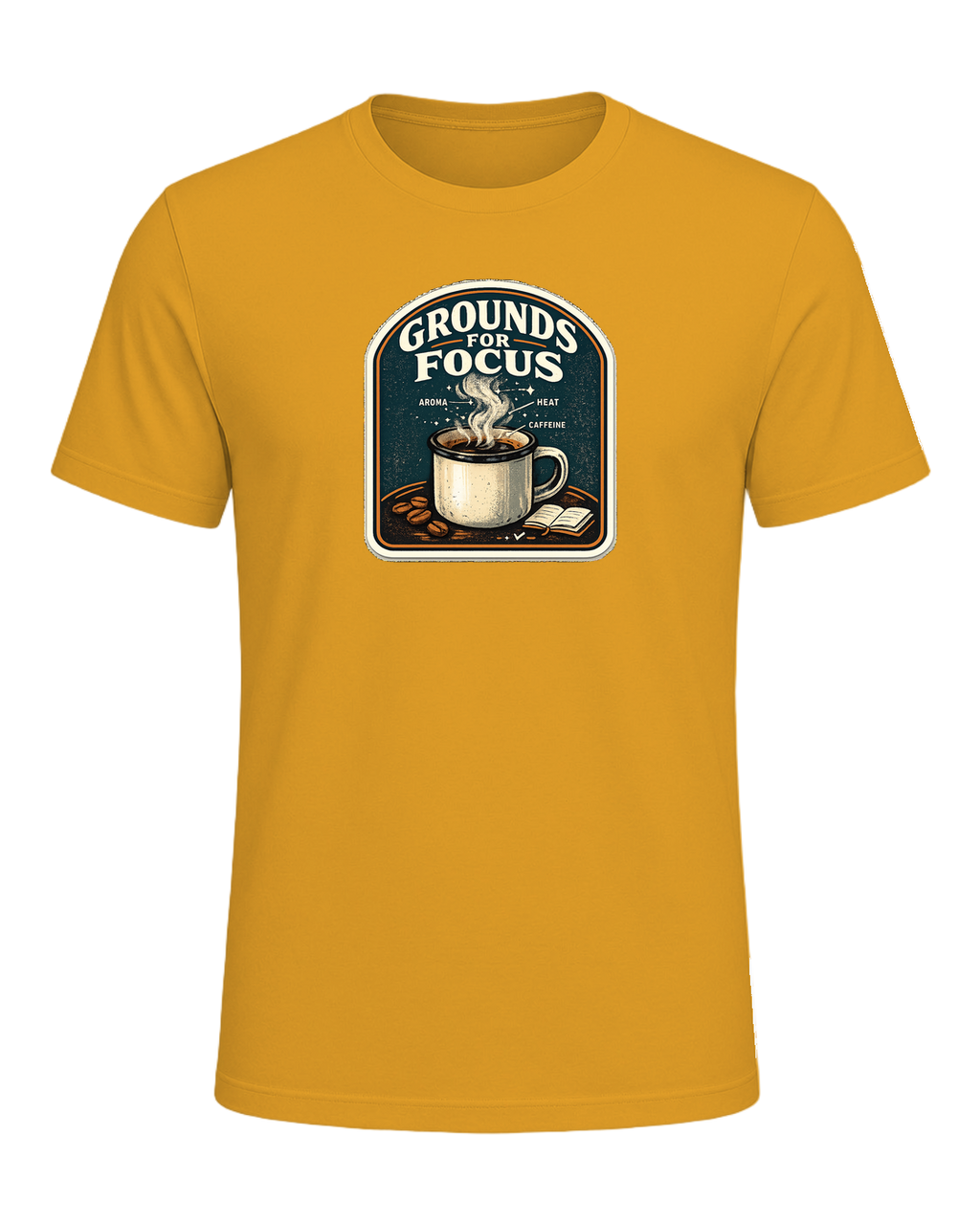 Grounds For Focus Tee — Mustard