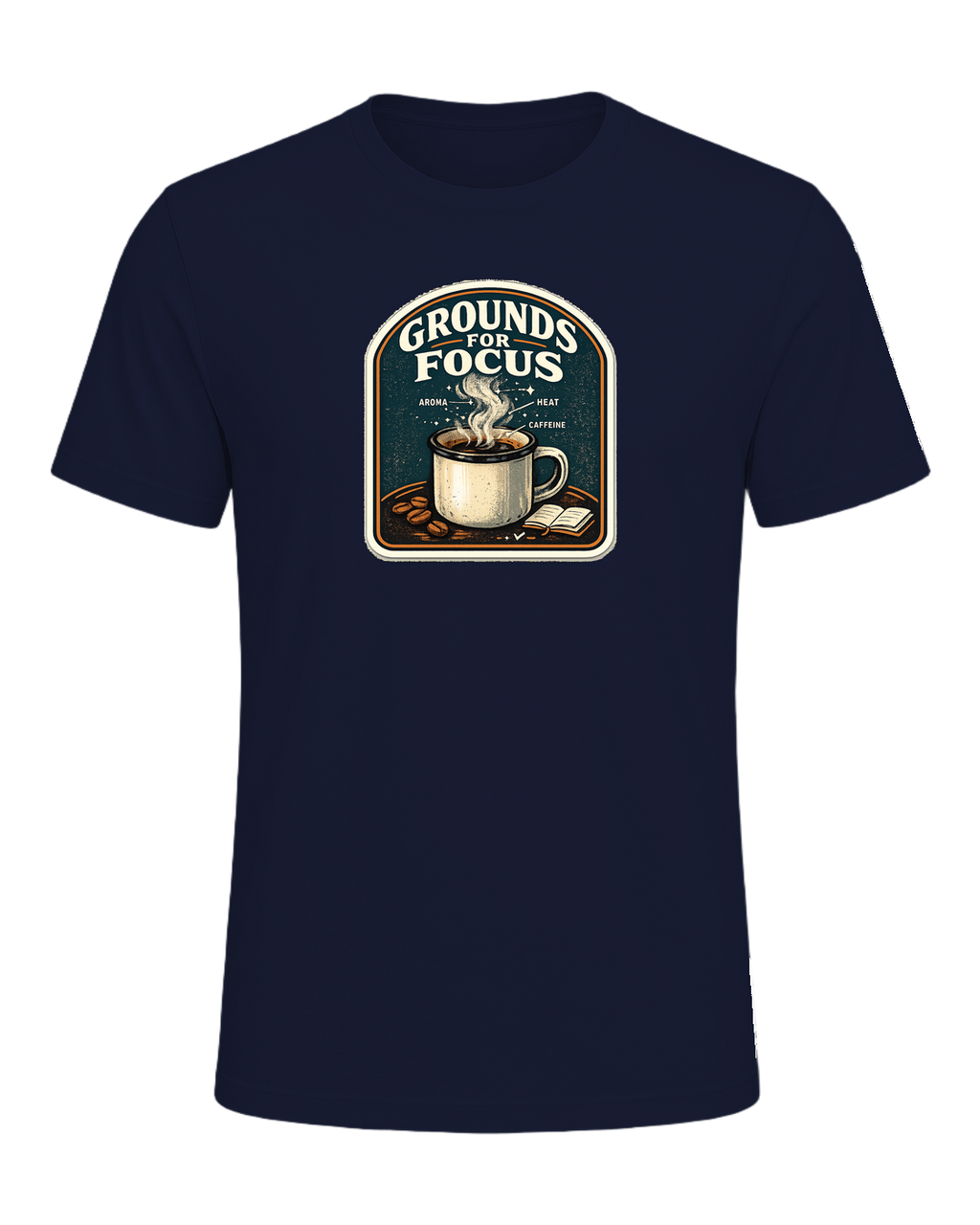 Grounds For Focus Tee — Navy