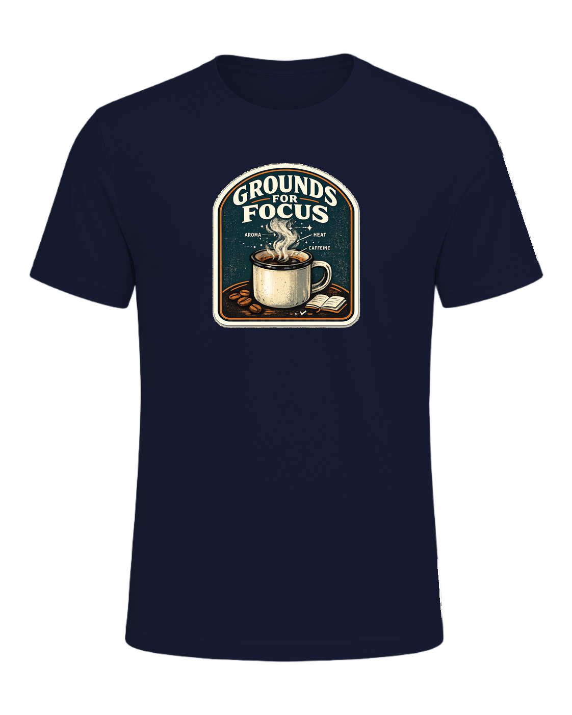 Grounds For Focus Tee — Navy