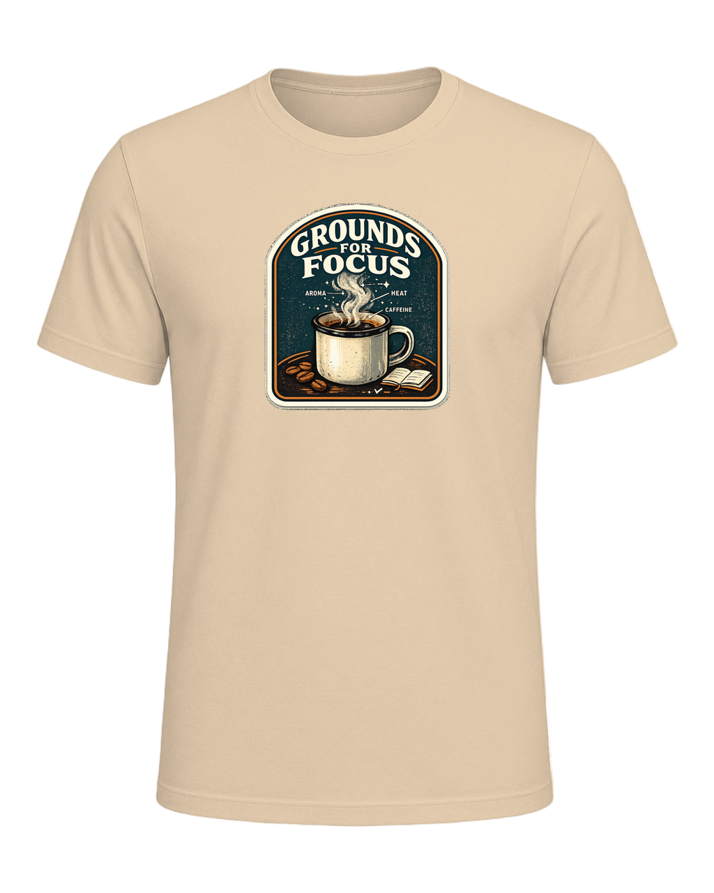 Grounds For Focus Tee — Soft Cream