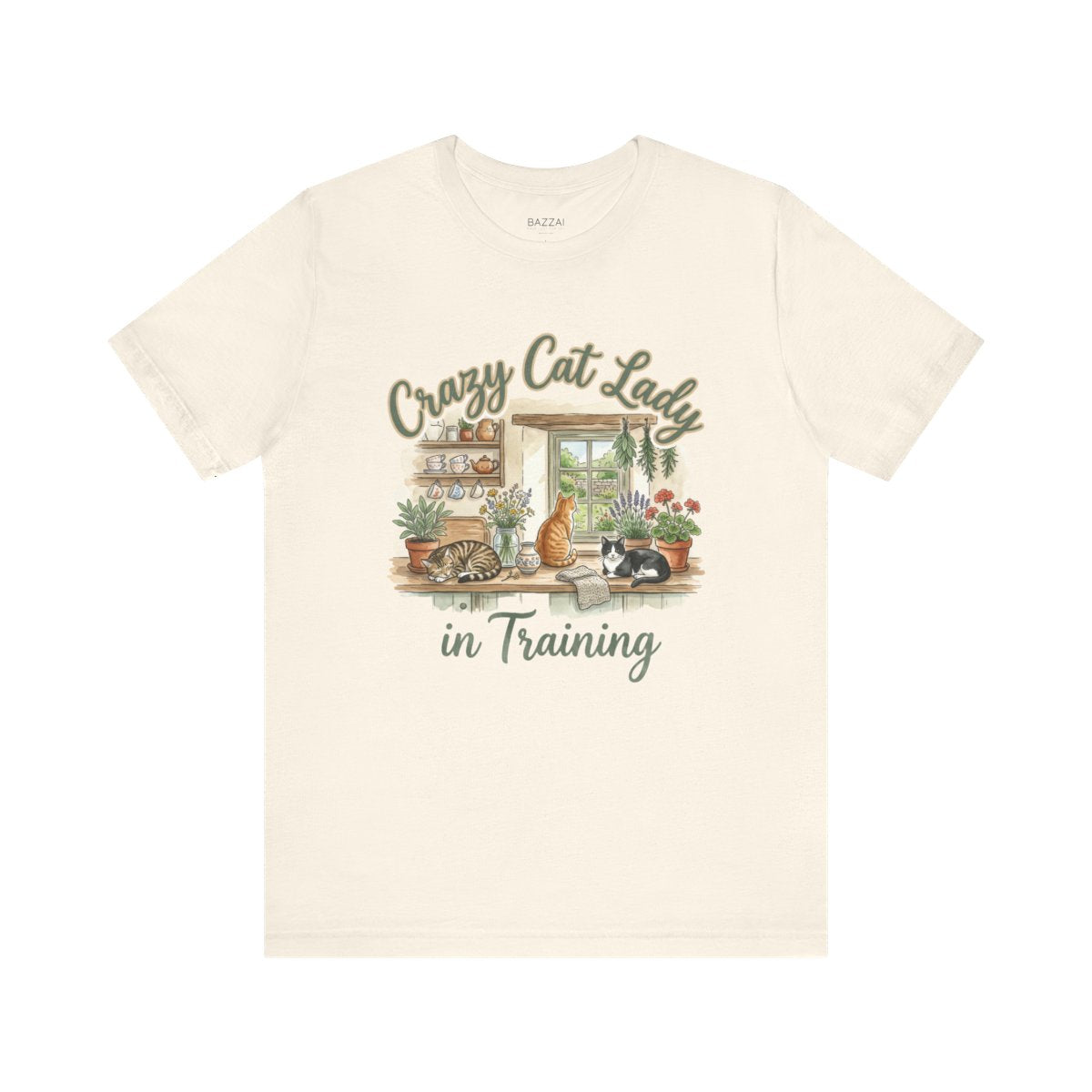 Cottagecore Cat T-Shirt — Bread, Cats and Soft Light — t-shirt design