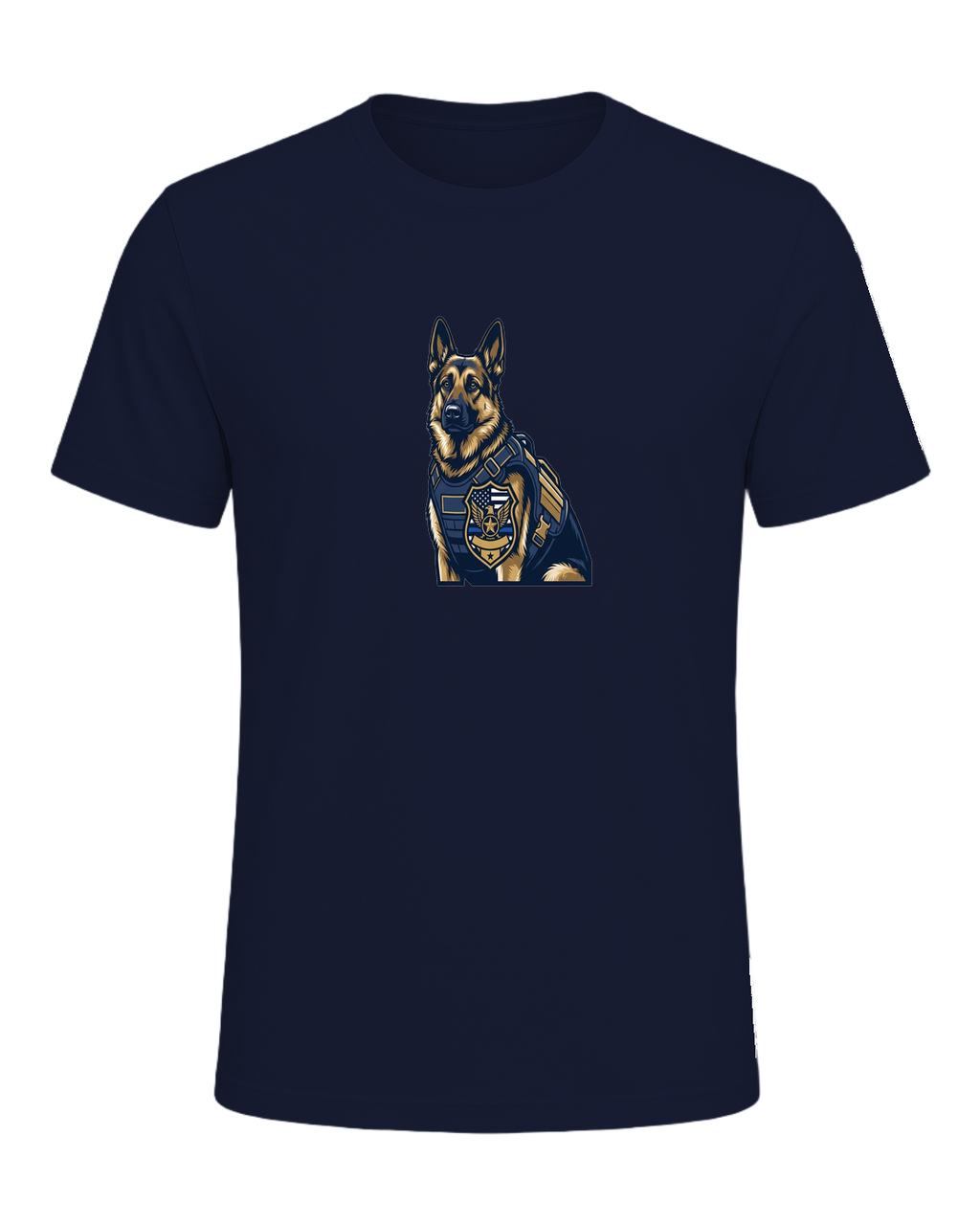 German Shepherd K9 Officer — Navy
