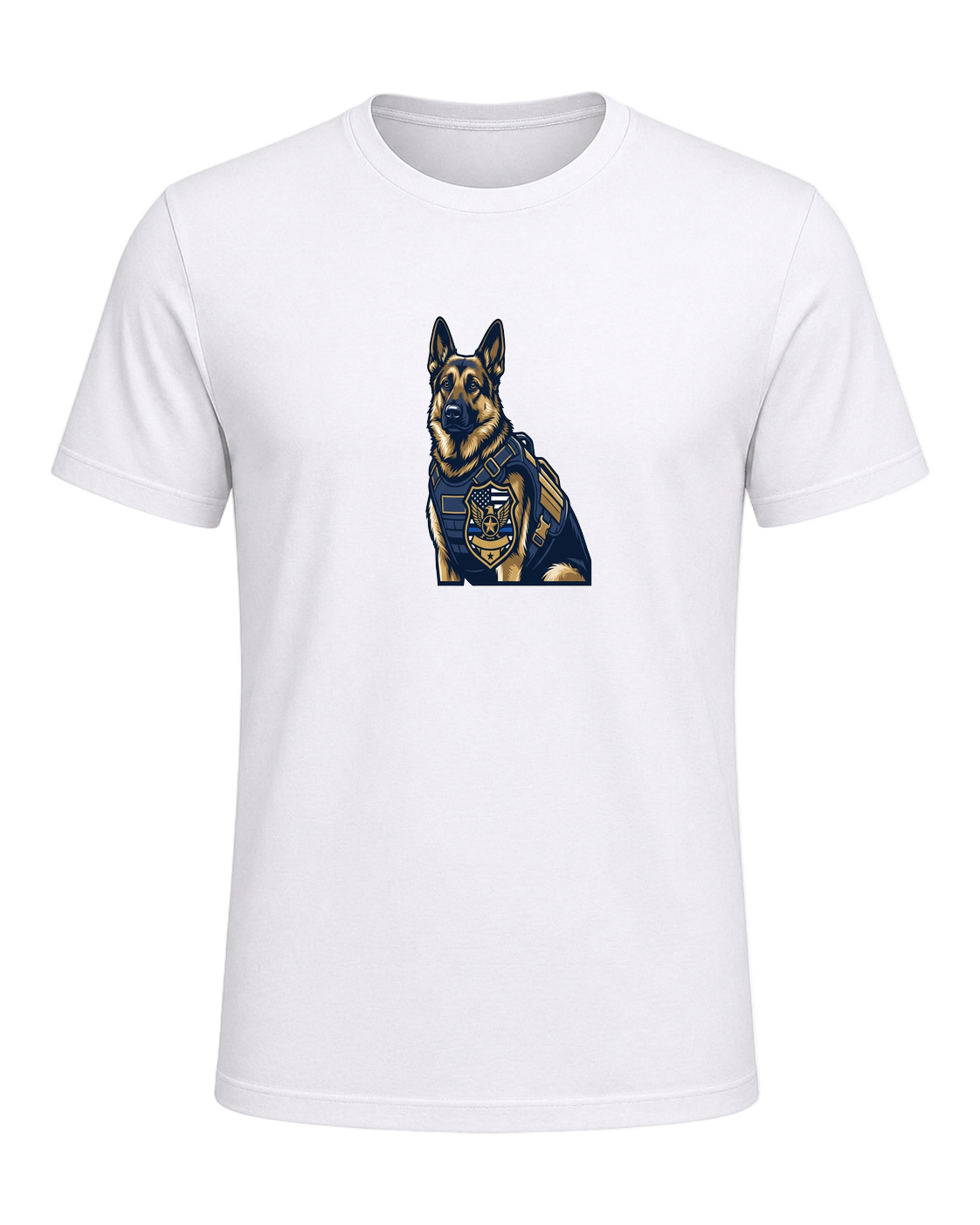 German Shepherd K9 Officer — White