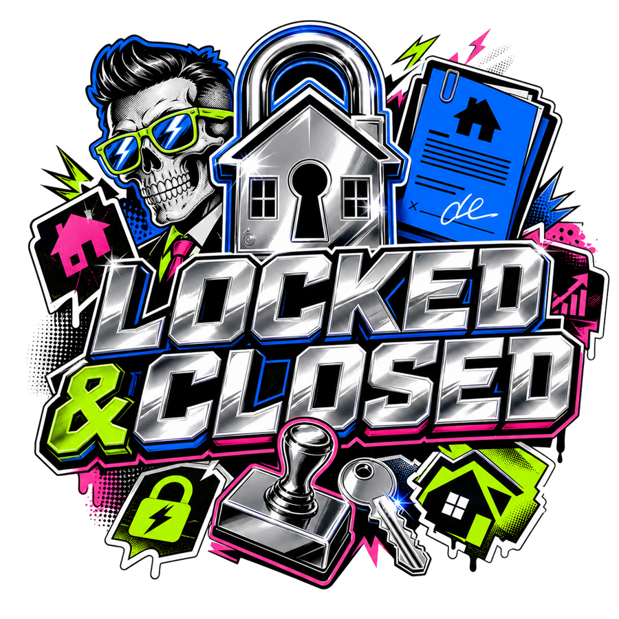 Funny Mortgage T-Shirt — Locked & Closed