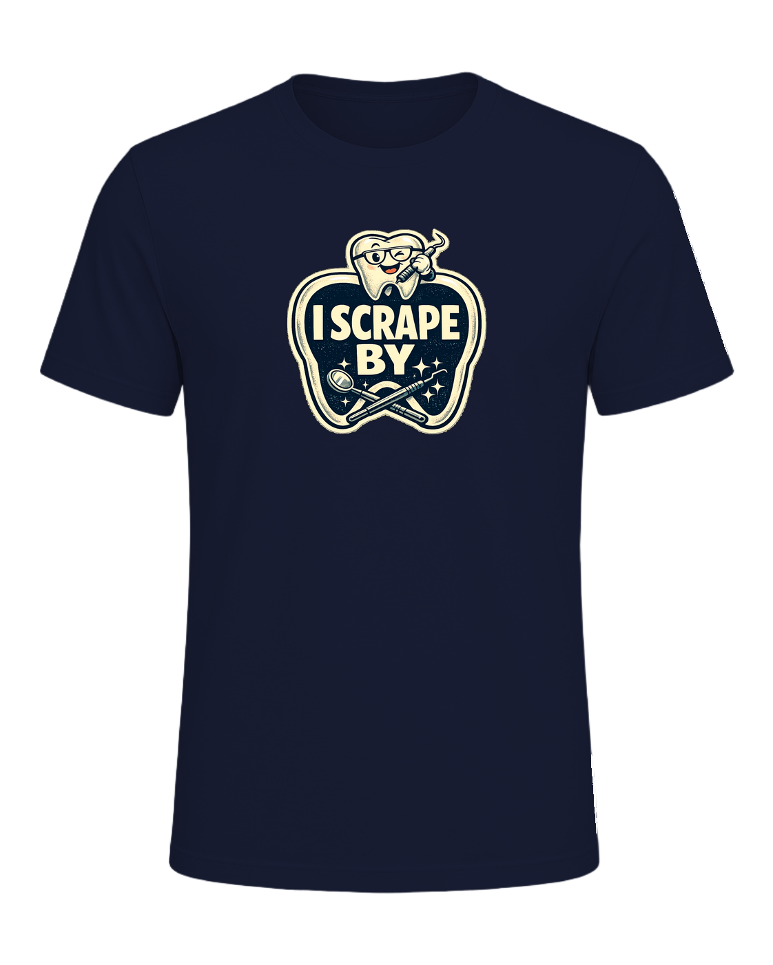I Scrape By Tee — Navy