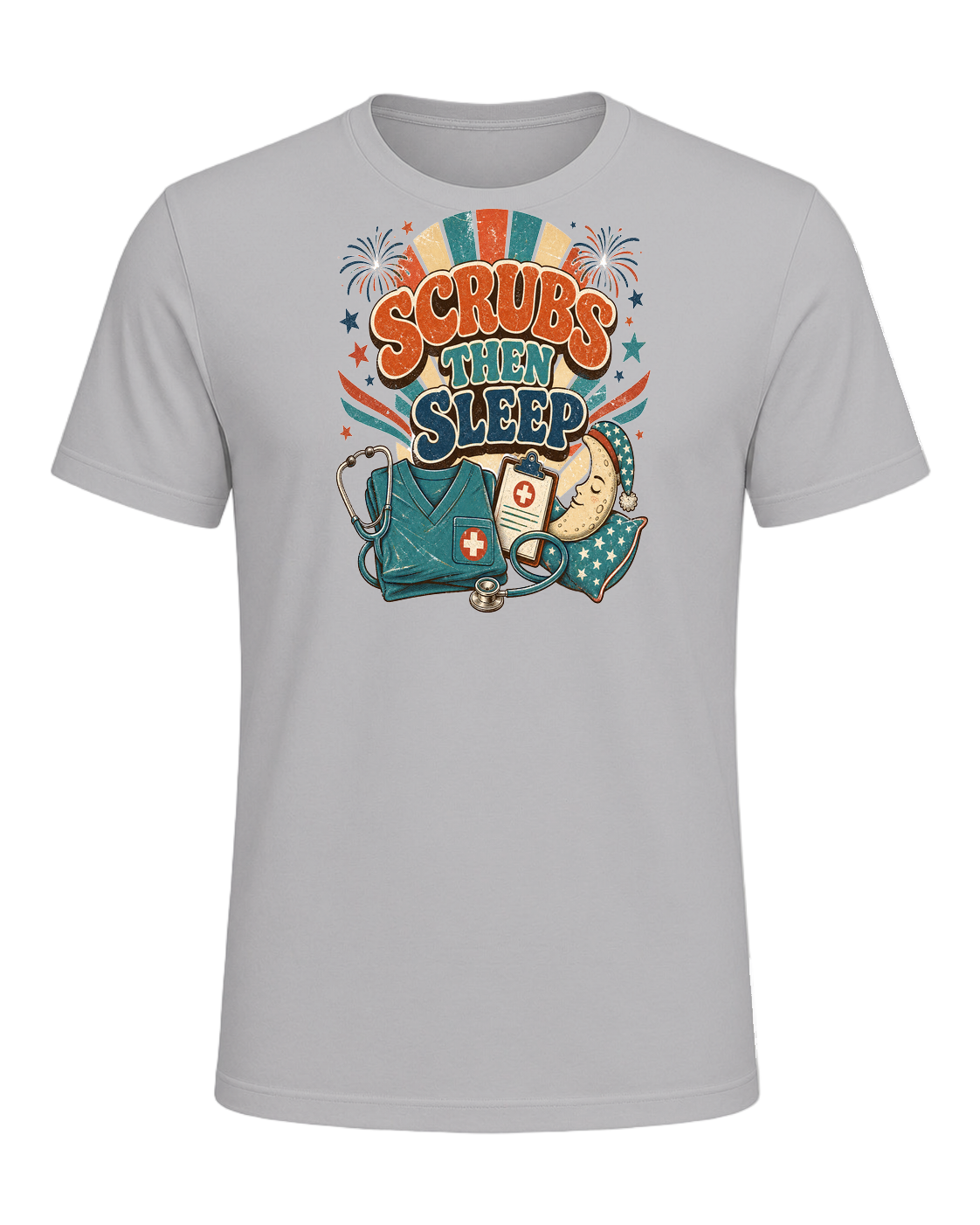 SCRUBS THEN SLEEP — Athletic Heather