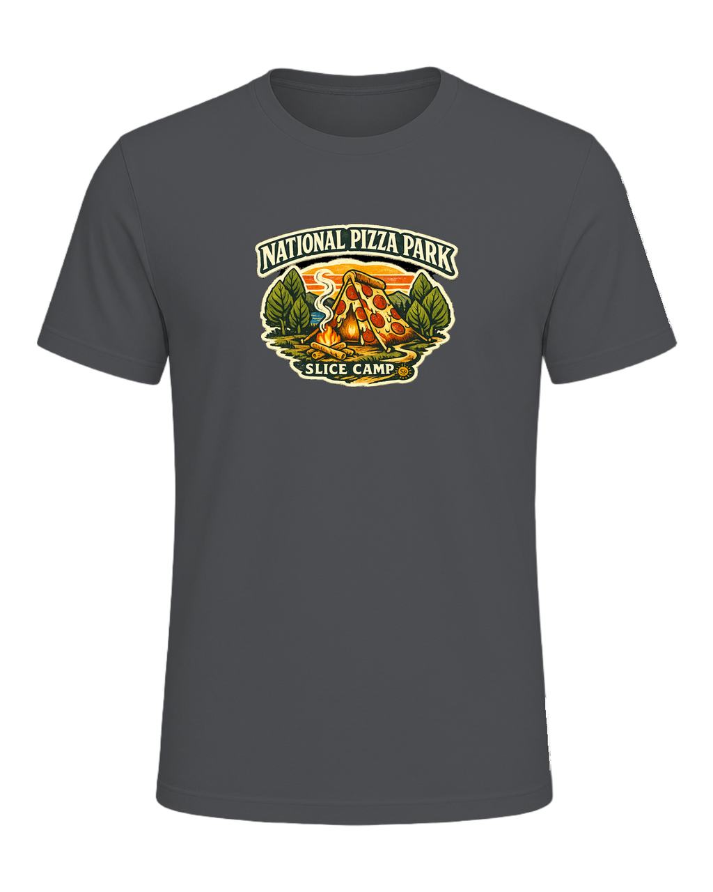 National Pizza Park Tee — Asphalt