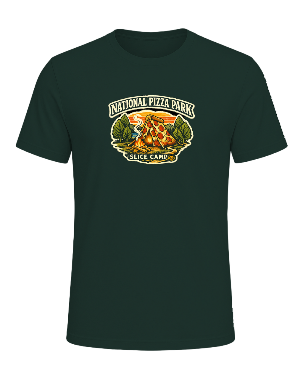 National Pizza Park Tee — Forest