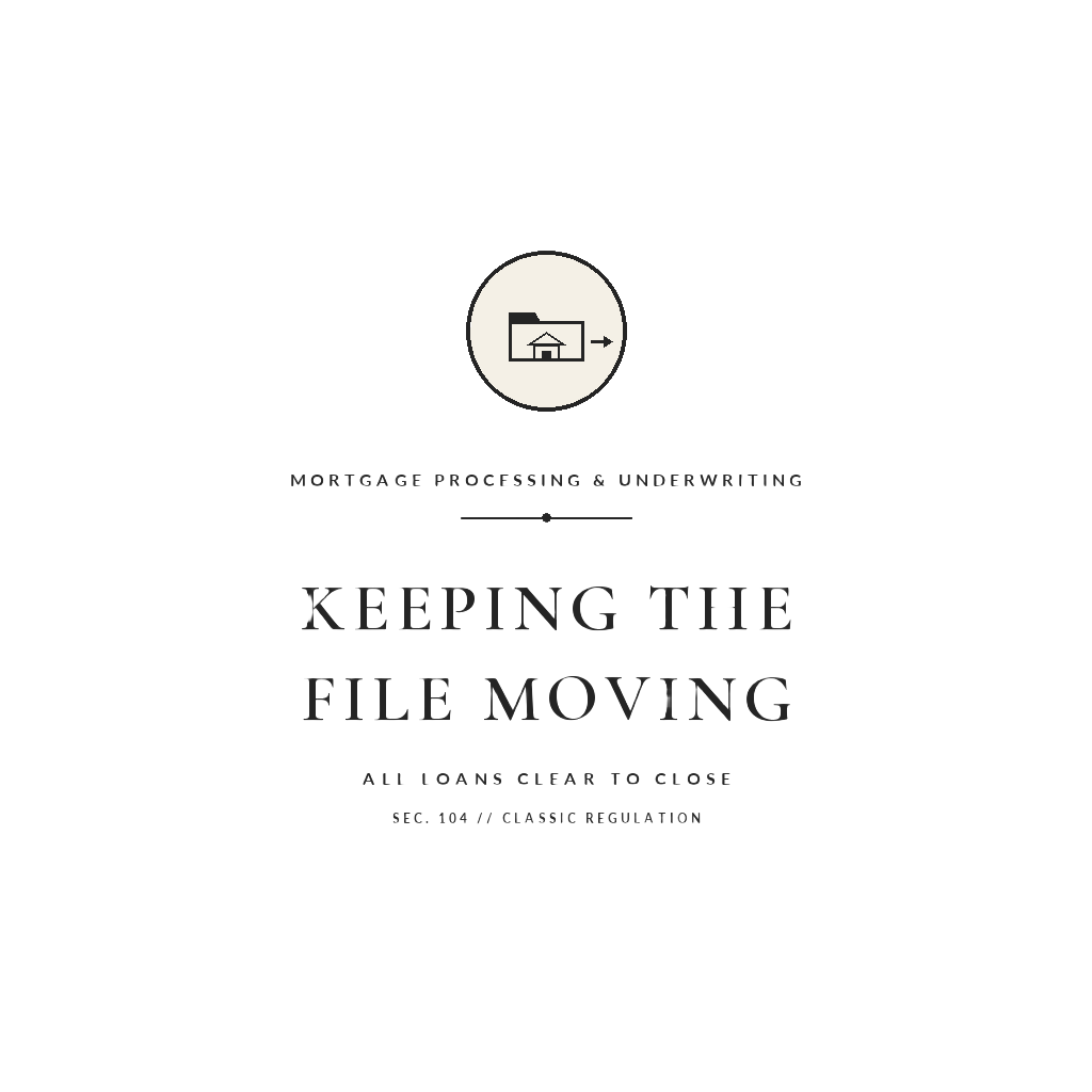 KEEPING THE FILE MOVING