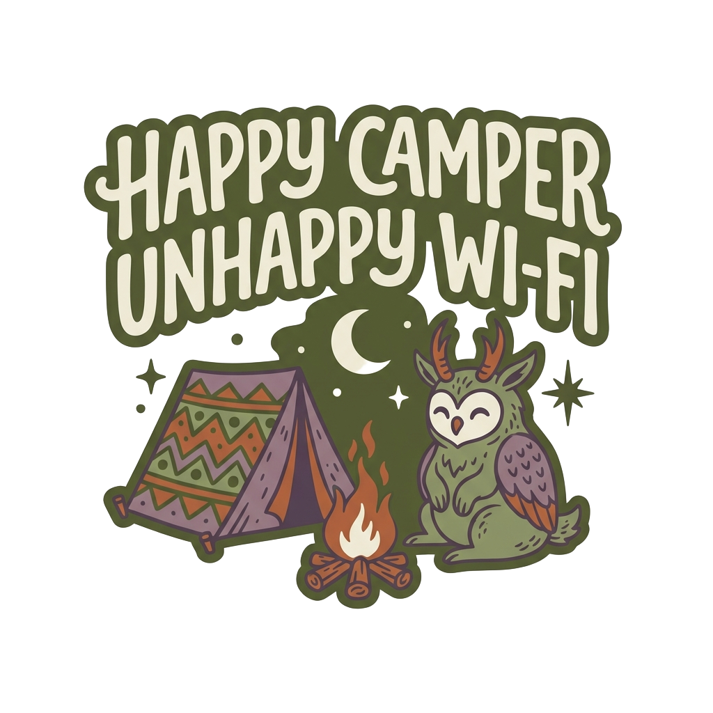 HAPPY CAMPER UNHAPPY WI-FI