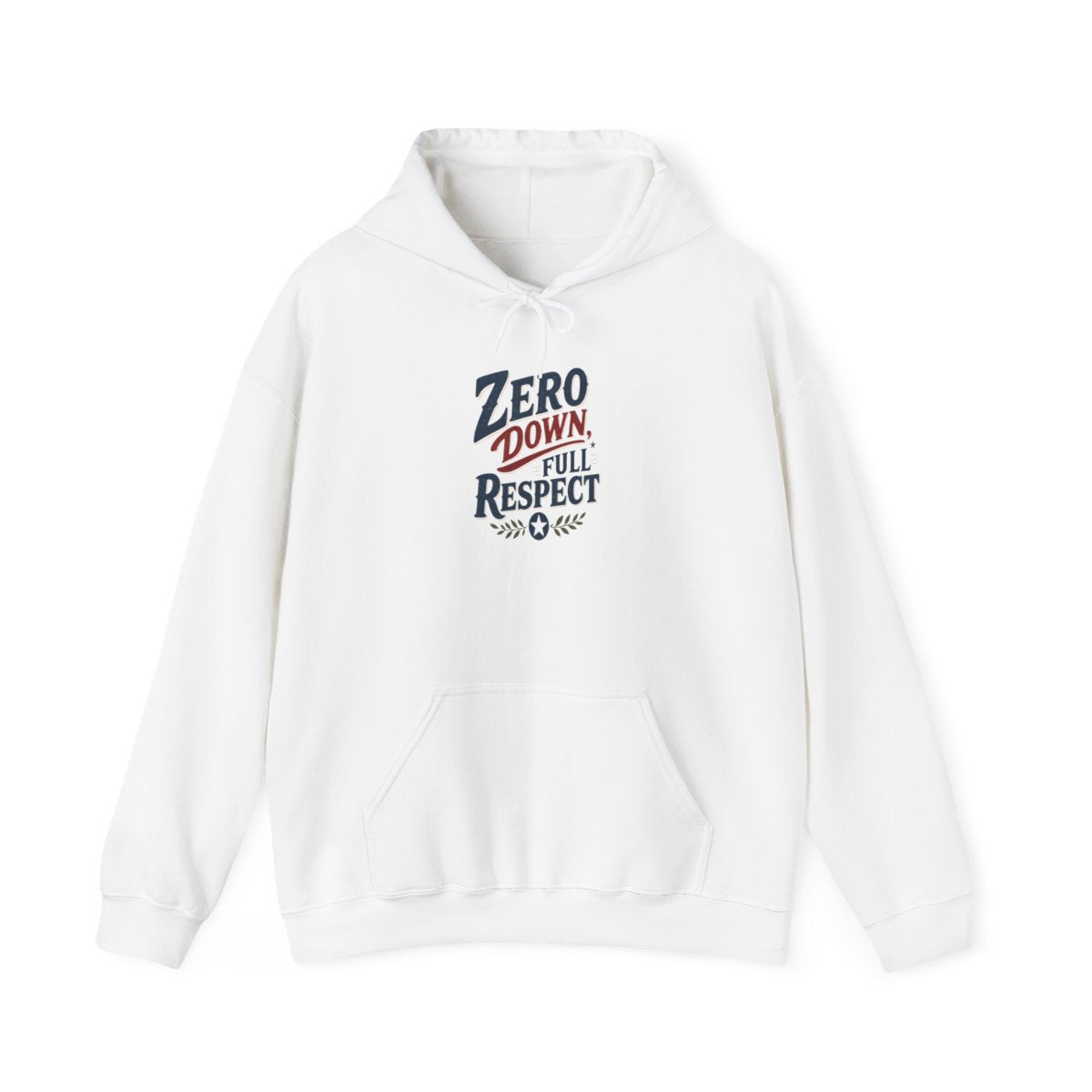 ZERO DOWN, FULL RESPECT Hoodie — White