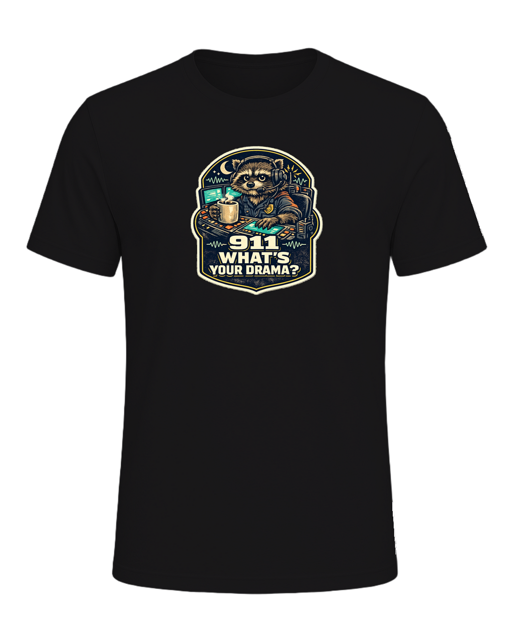 911 What's Your Drama? Tee — Dark Grey Heather