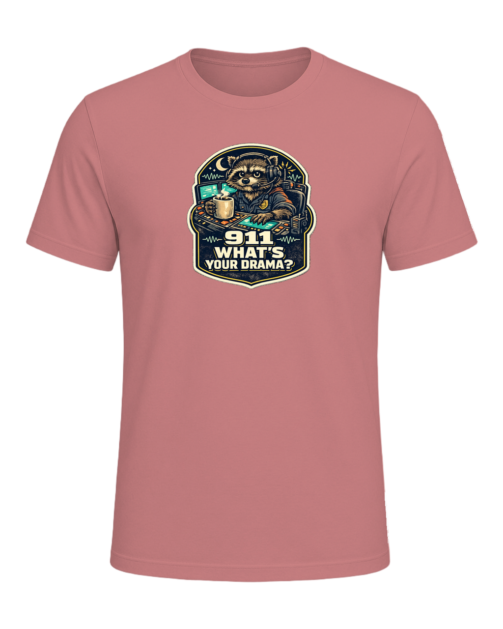 911 What's Your Drama? Tee — Heather Mauve