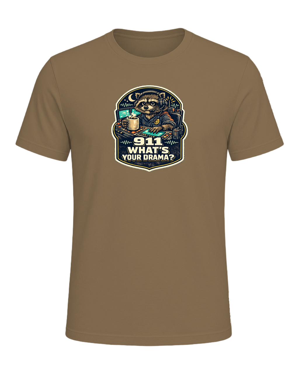 911 What's Your Drama? Tee — Heather Olive