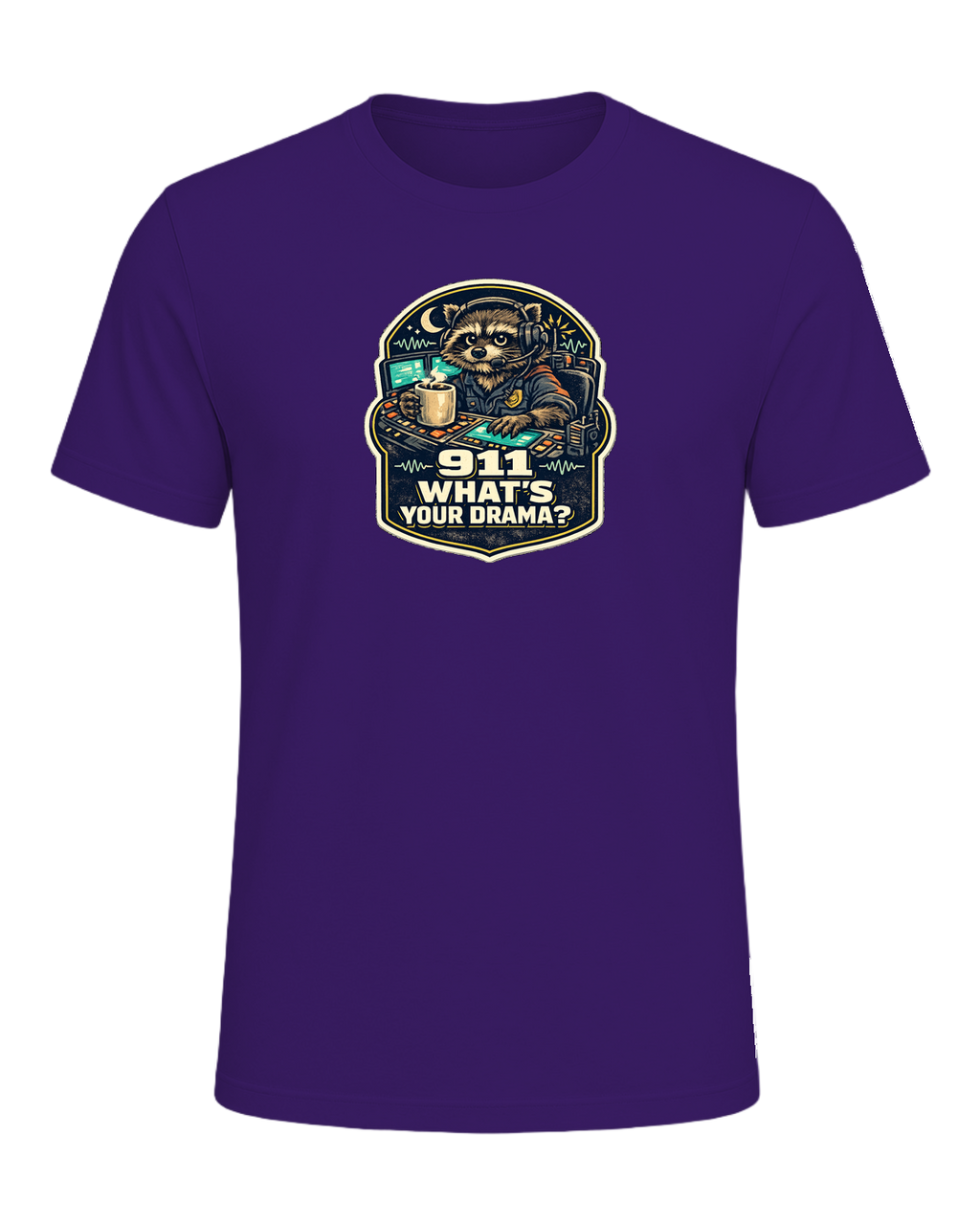 911 What's Your Drama? Tee — Team Purple