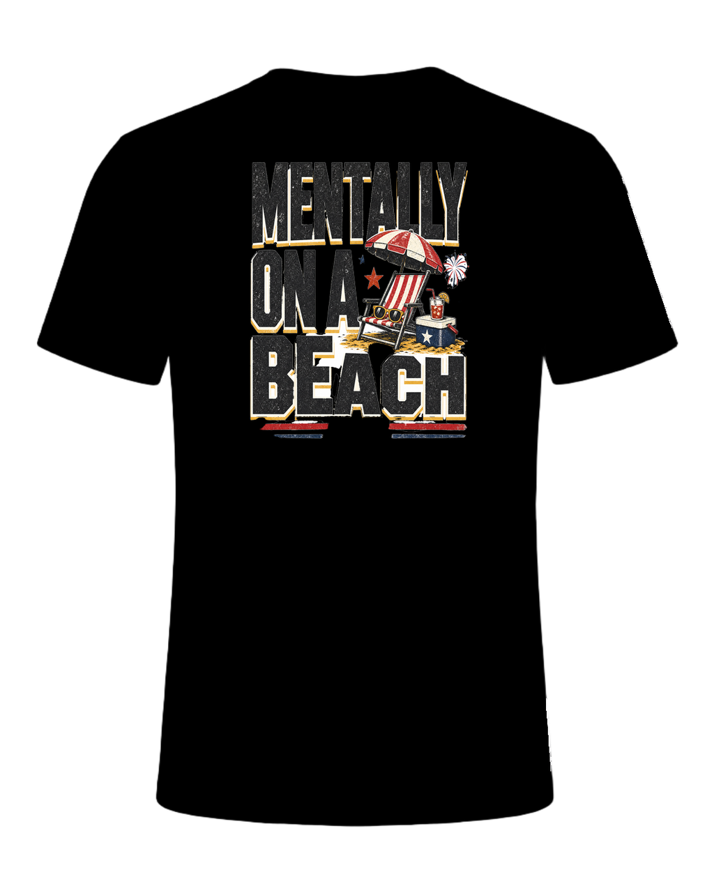 MENTALLY ON A BEACH — Black