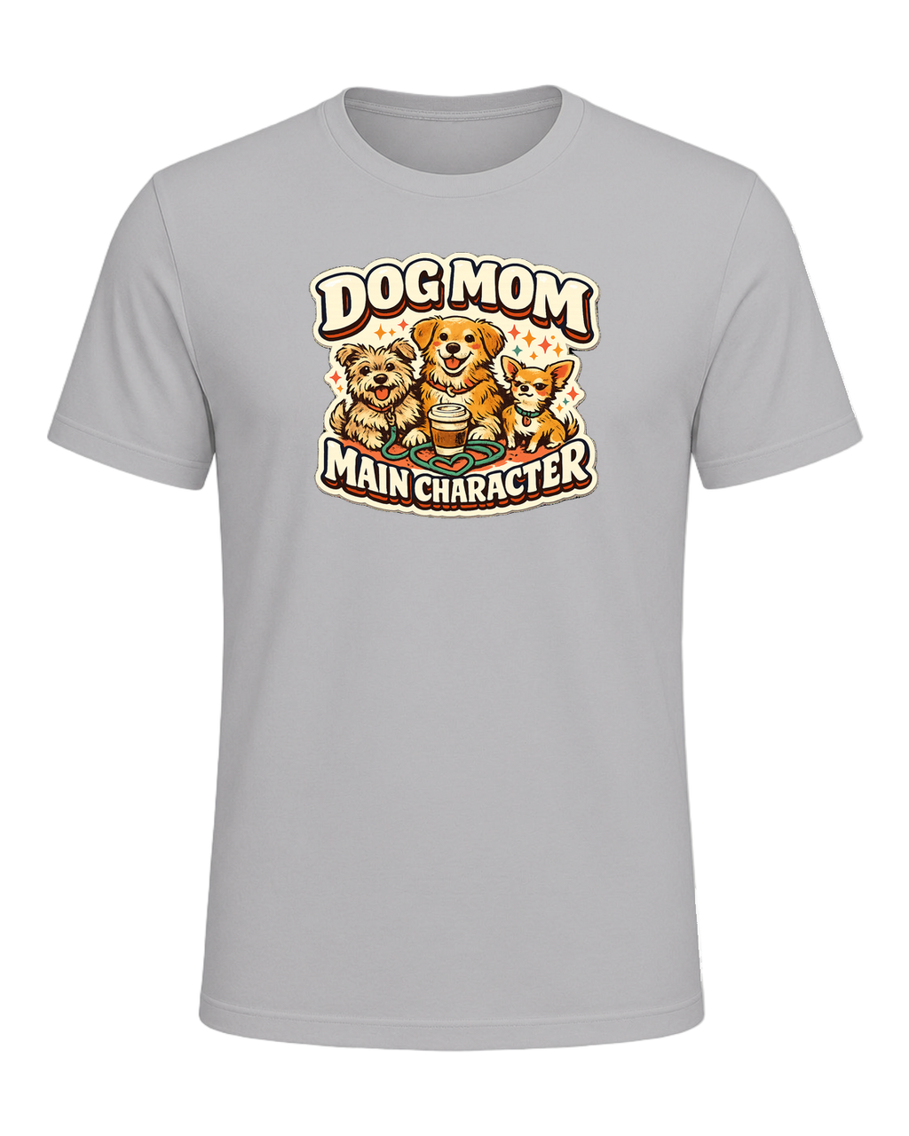 Dog Mom Main Character Tee — Athletic Heather