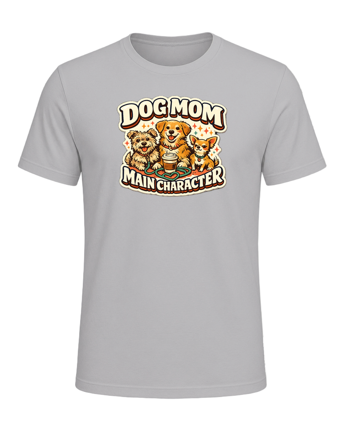 Dog Mom Main Character Tee — Athletic Heather