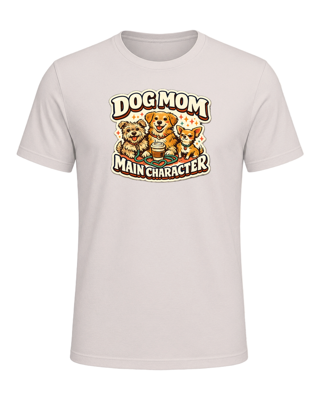 Dog Mom Main Character Tee — Heather Dust