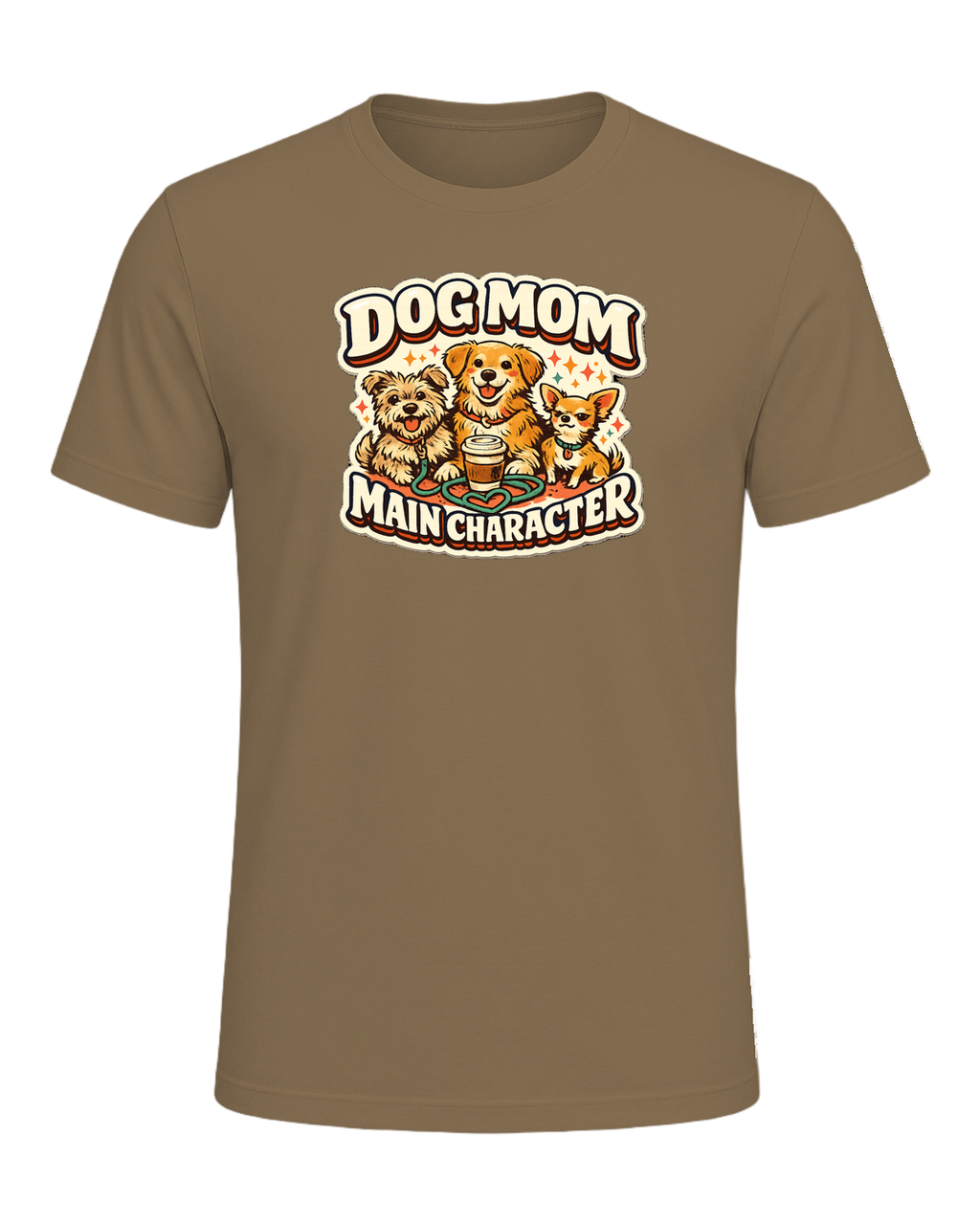 Dog Mom Main Character Tee — Heather Olive