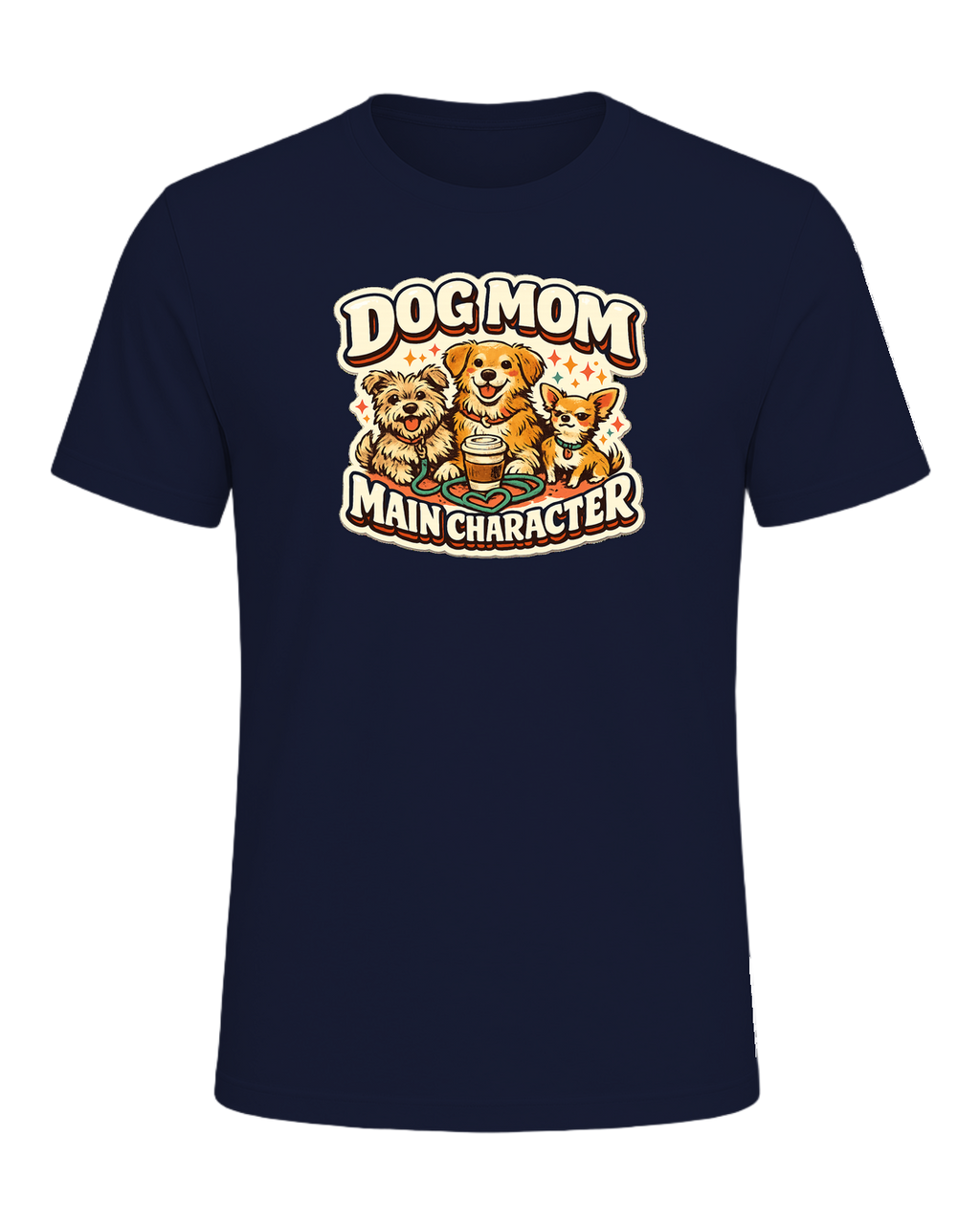 Dog Mom Main Character Tee — Navy