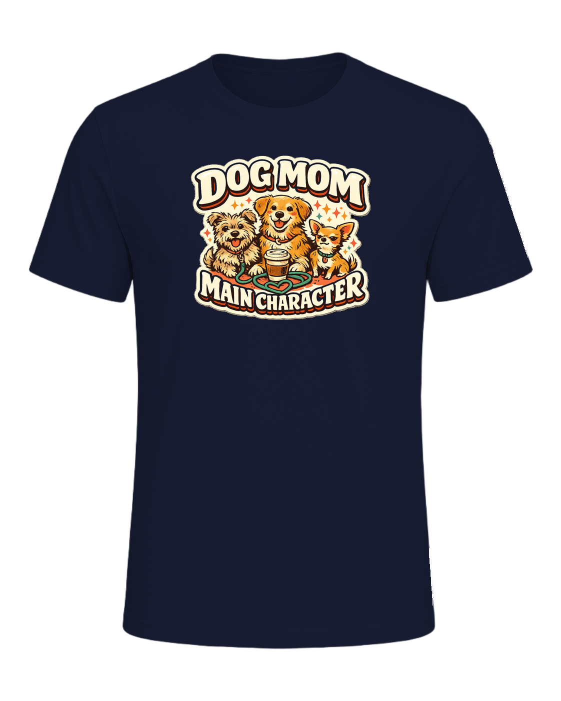 Dog Mom Main Character Tee — Navy
