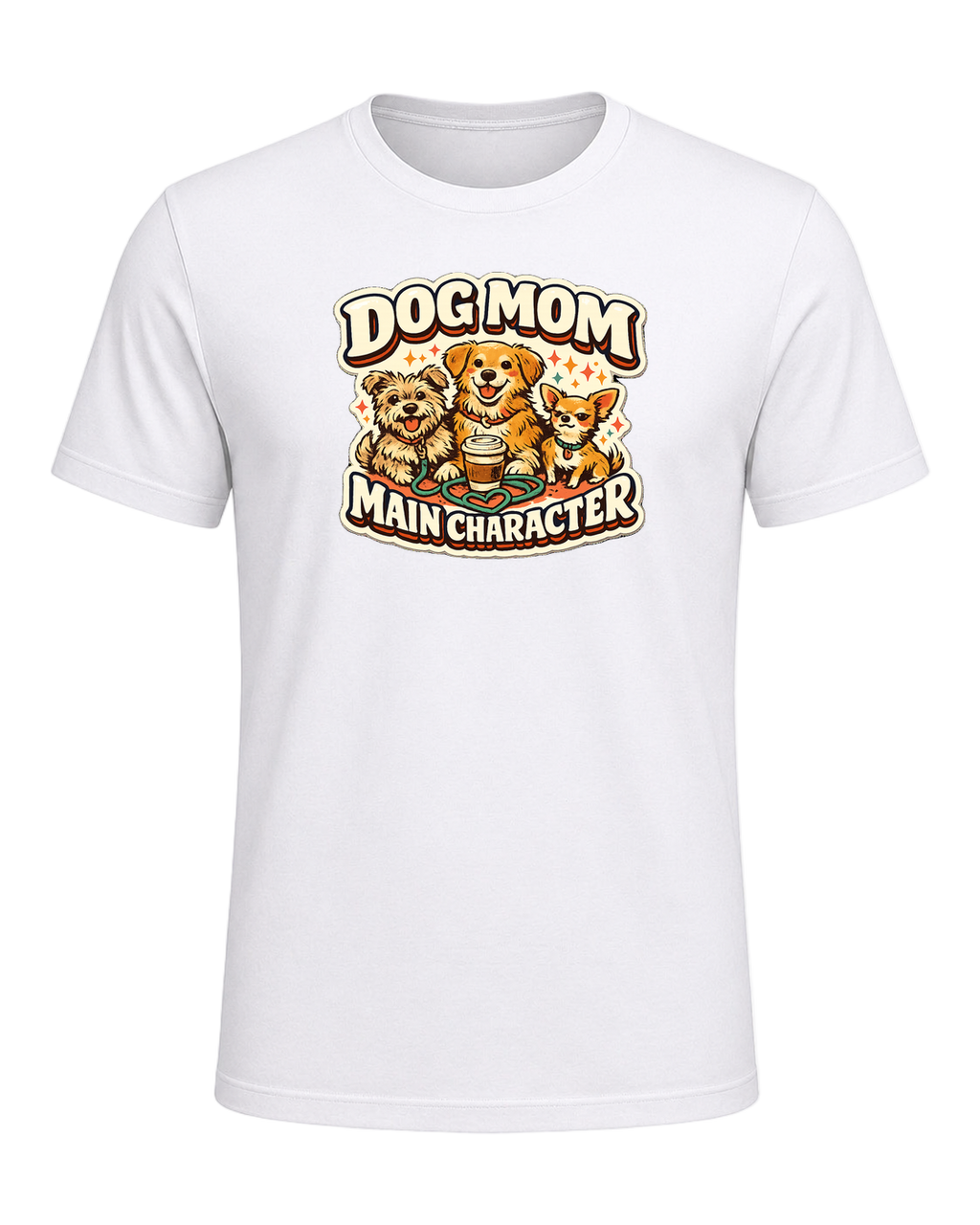 Dog Mom Main Character Tee — White