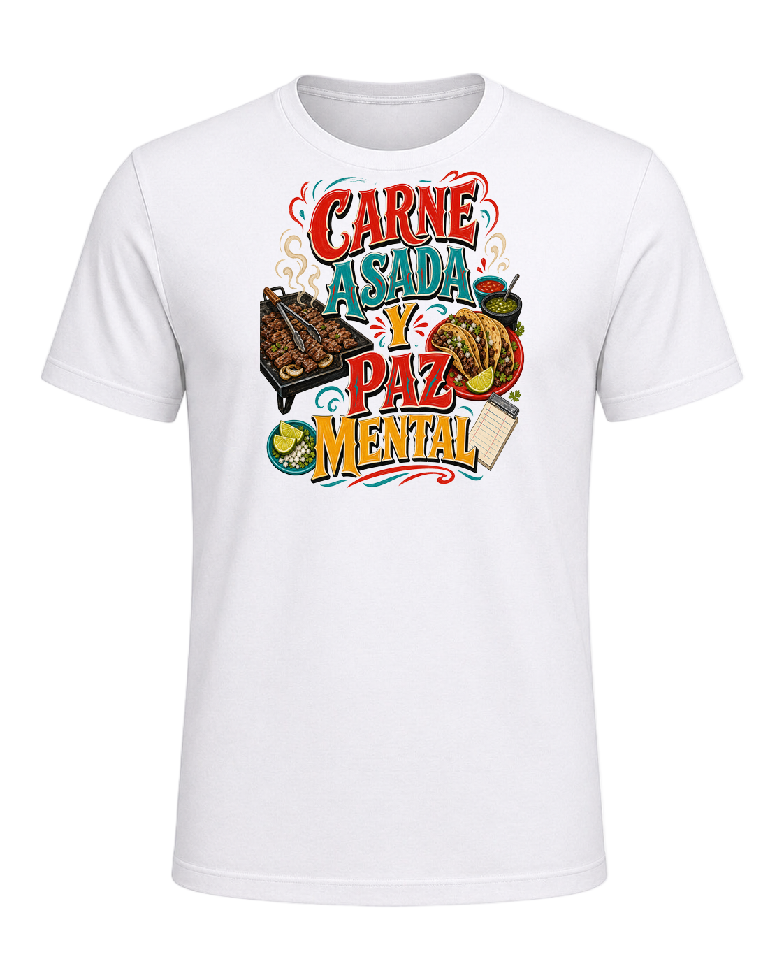 CARNE ASADA Y PAZ MENTAL — White