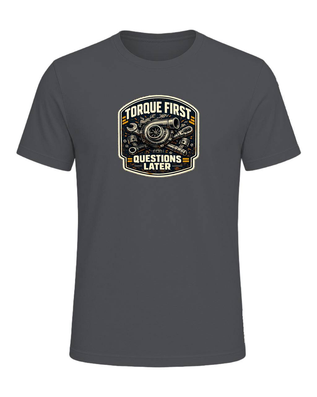 Torque First Questions Later Tee — Asphalt