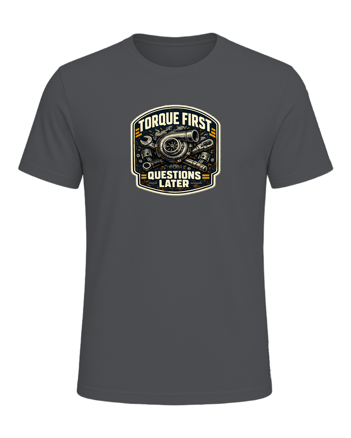 Torque First Questions Later Tee — Asphalt