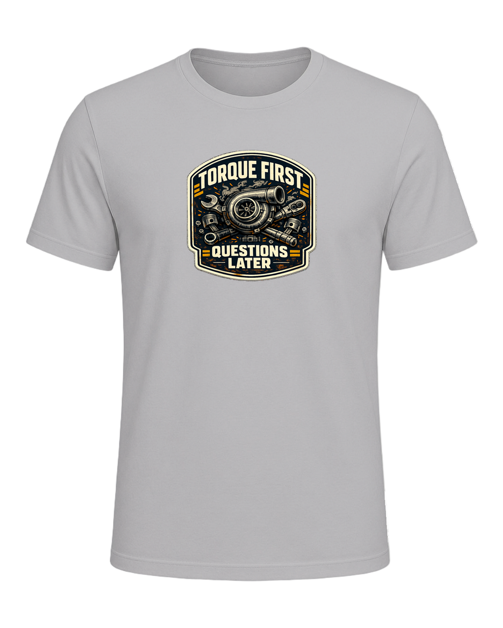 Torque First Questions Later Tee — Athletic Heather