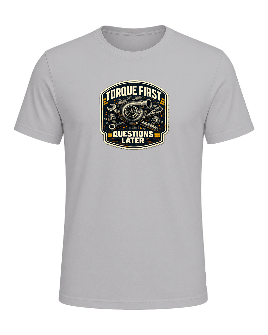 Torque First Questions Later Tee — Athletic Heather