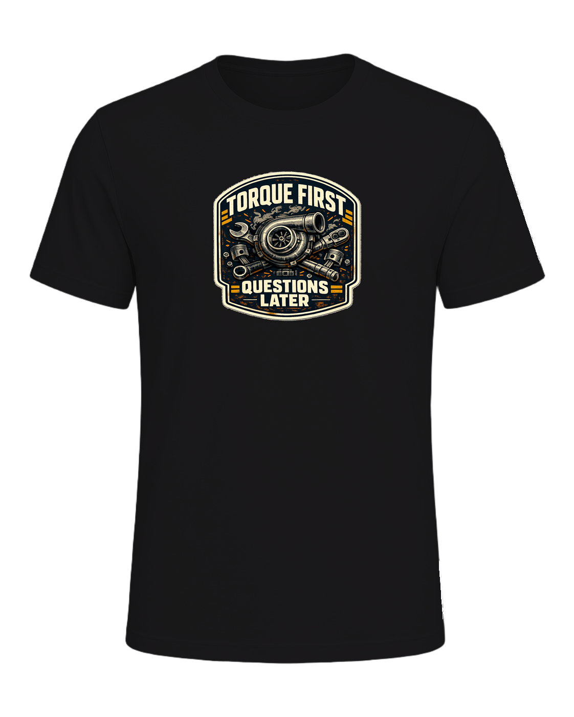 Torque First Questions Later Tee — Dark Grey Heather