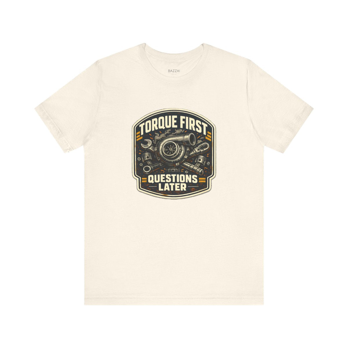 Mechanic Gift T-Shirt — Torque First Questions Later — t-shirt design by Hank