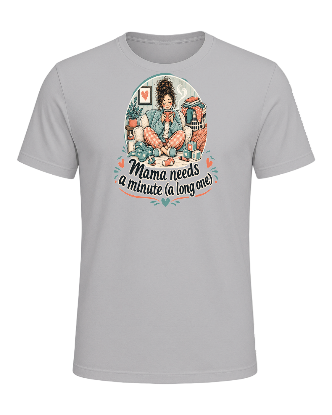 Mama needs a minute (a long one) — Athletic Heather