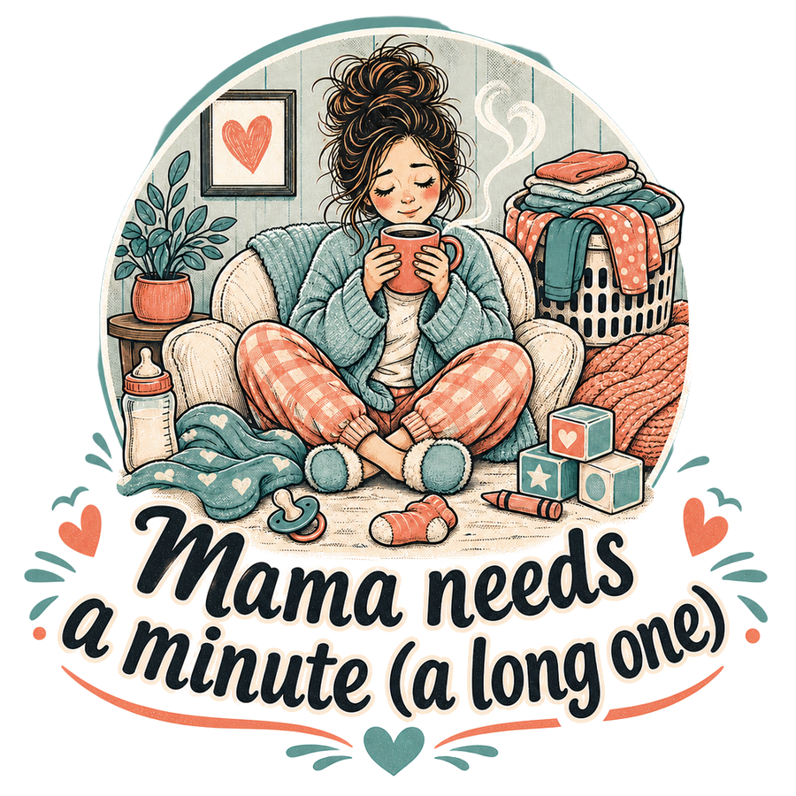 Funny Mom T-Shirt — Mama Needs a Minute (a Long One)