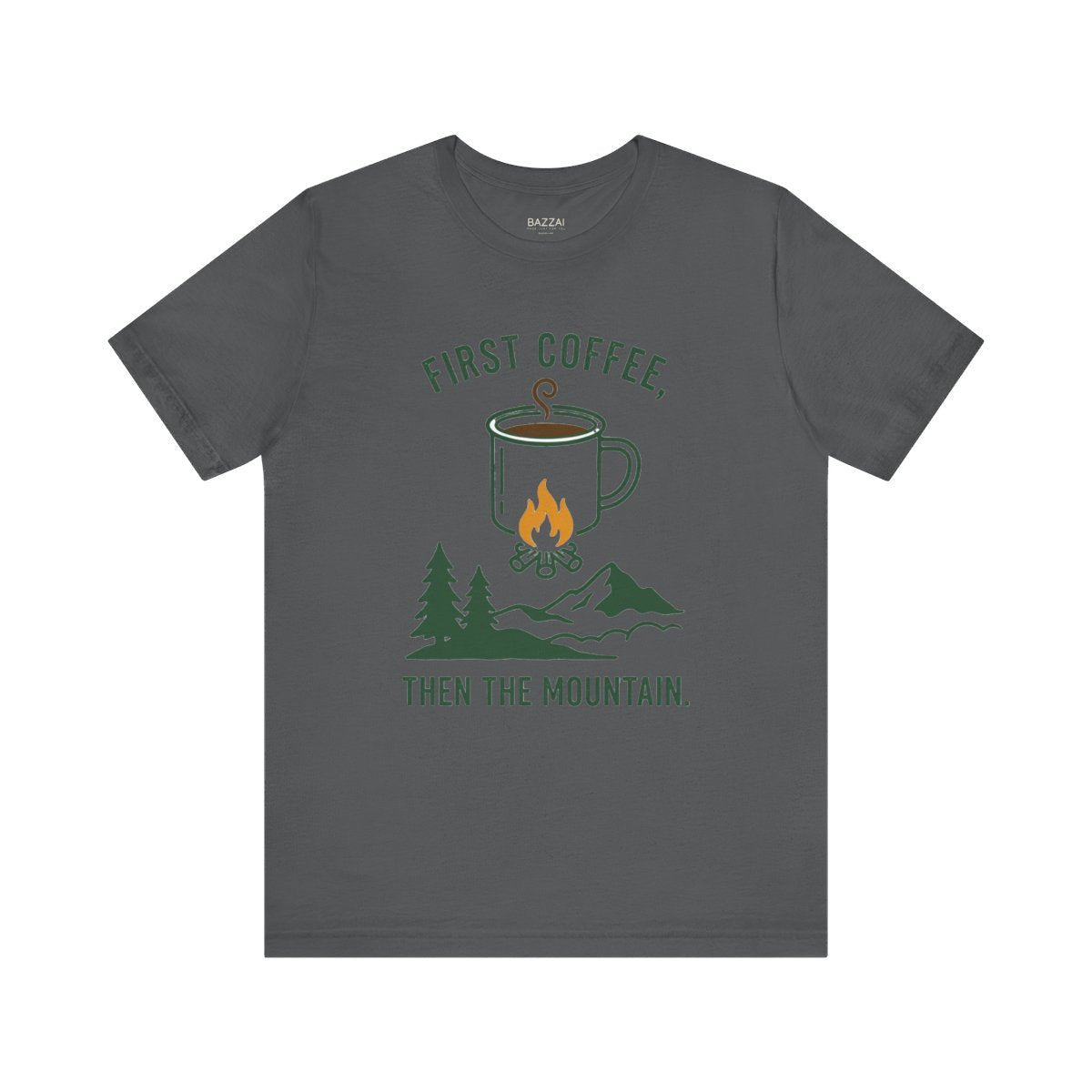 Camp Coffee T-Shirt — Made on a Stove, Drunk in Silence — trail t-shirt design