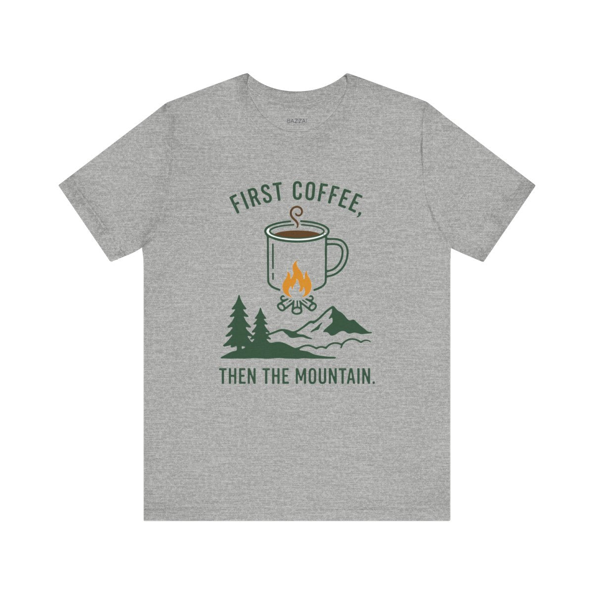 Camp Coffee T-Shirt — Made on a Stove, Drunk in Silence — trail t-shirt design