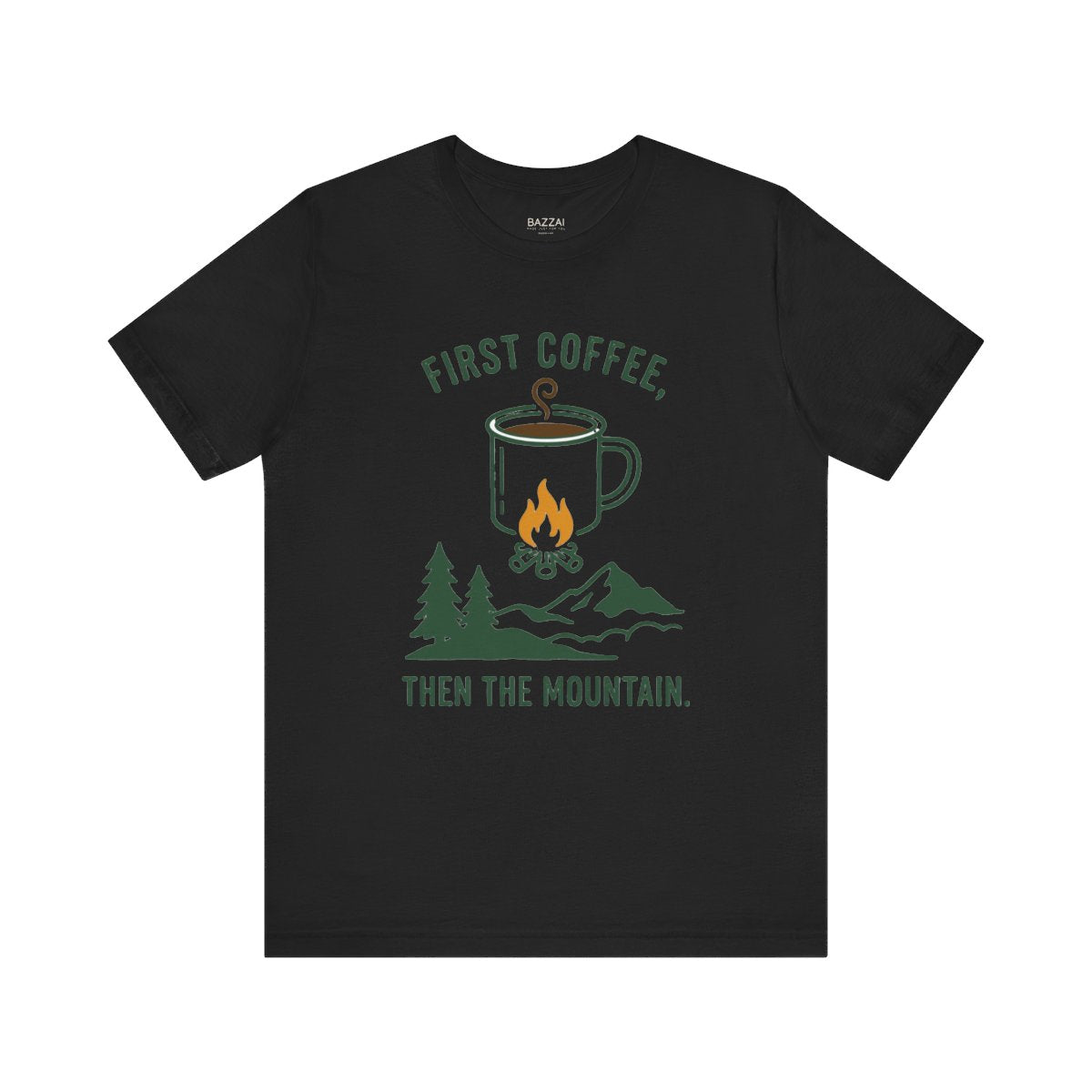 Camp Coffee T-Shirt — Made on a Stove, Drunk in Silence — trail t-shirt design