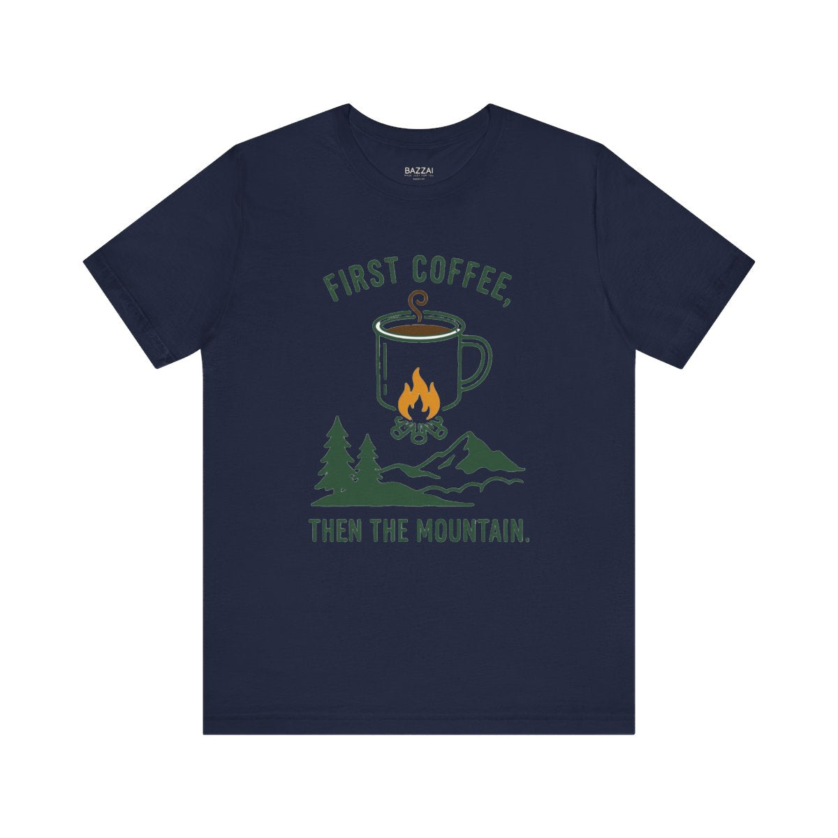 Camp Coffee T-Shirt — Made on a Stove, Drunk in Silence — trail t-shirt design