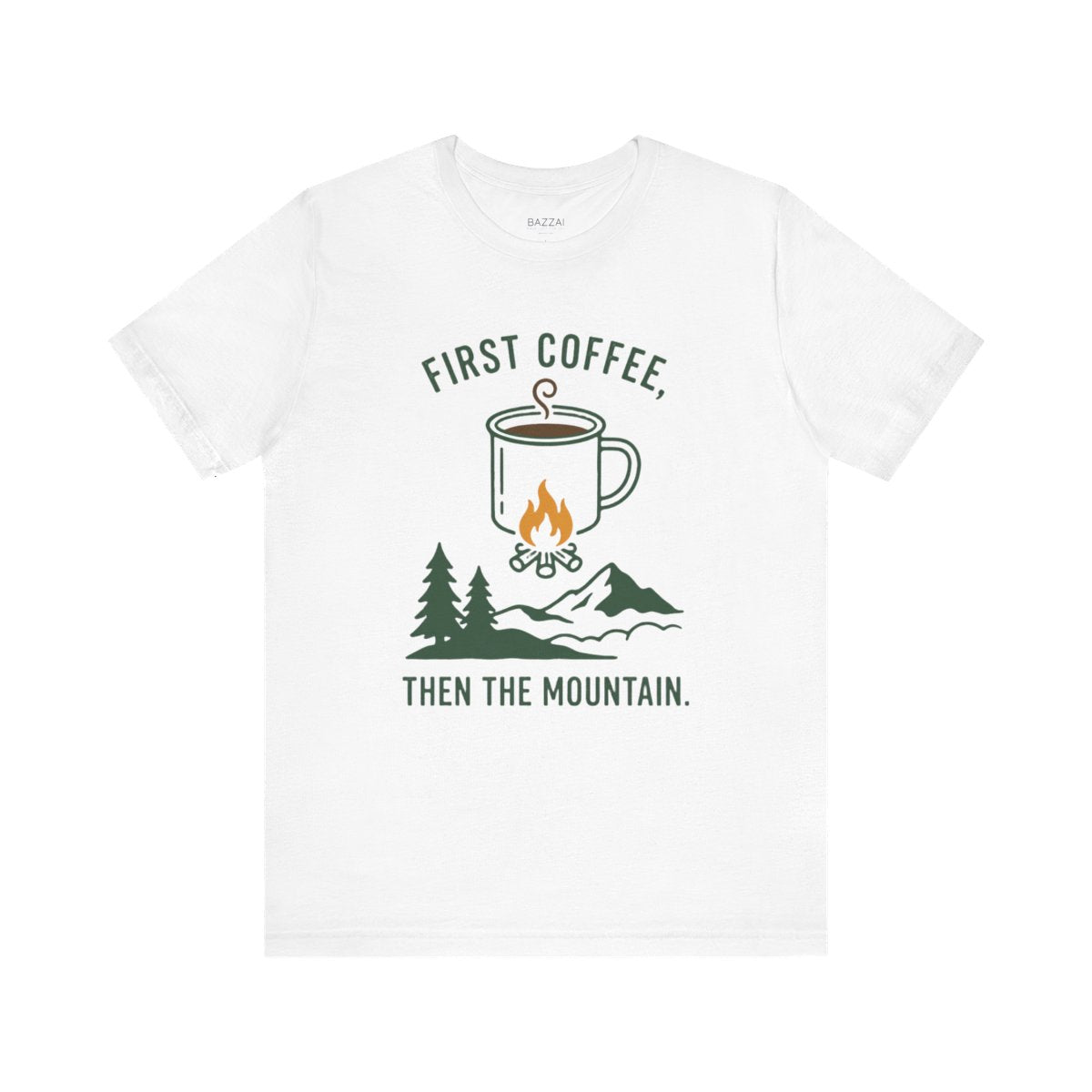 Camp Coffee T-Shirt — Made on a Stove, Drunk in Silence — trail t-shirt design