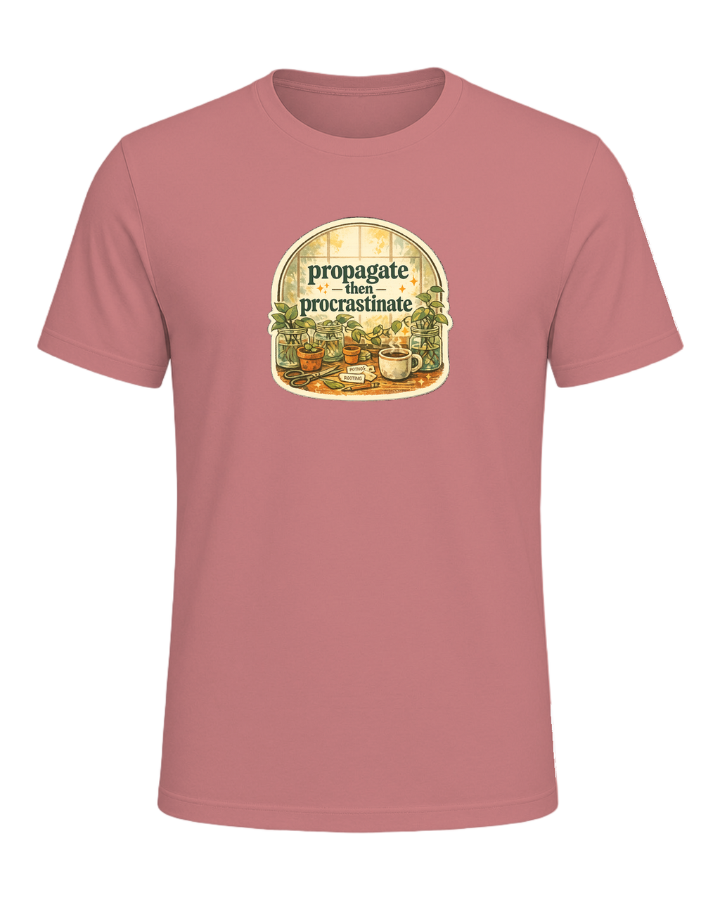 Propagate Then Procrastinate Tee — Heather Mauve