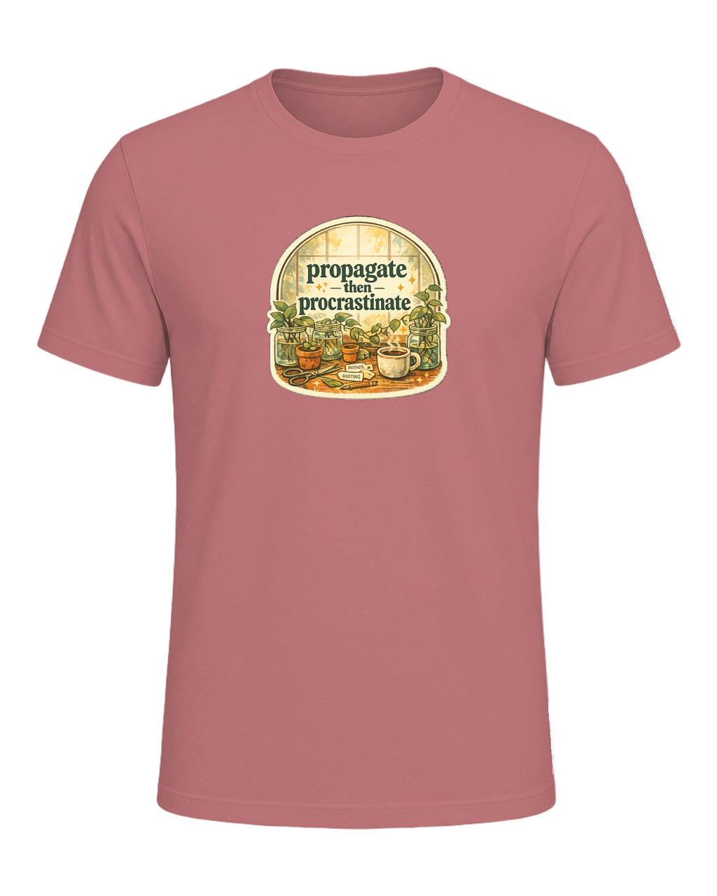 Propagate Then Procrastinate Tee — Mauve