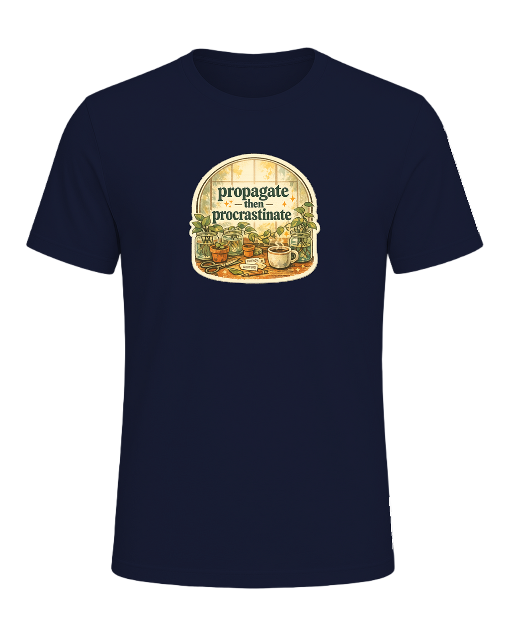 Propagate Then Procrastinate Tee — Navy