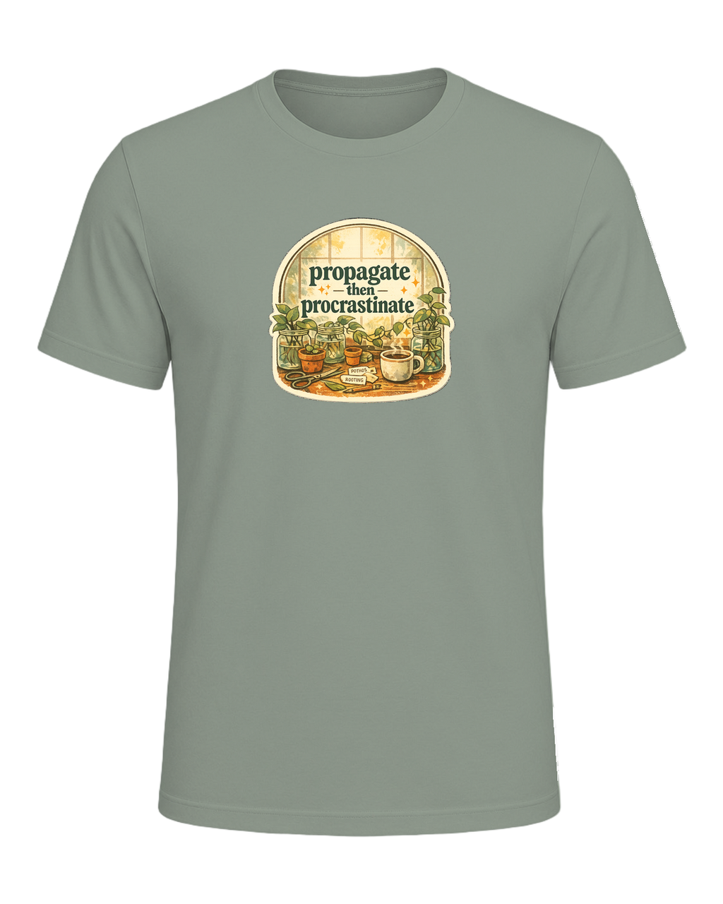 Propagate Then Procrastinate Tee — Sage