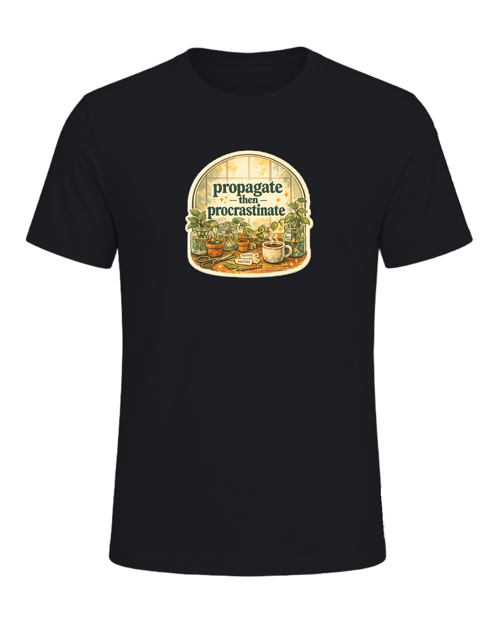 Propagate Then Procrastinate Tee — Vintage Black
