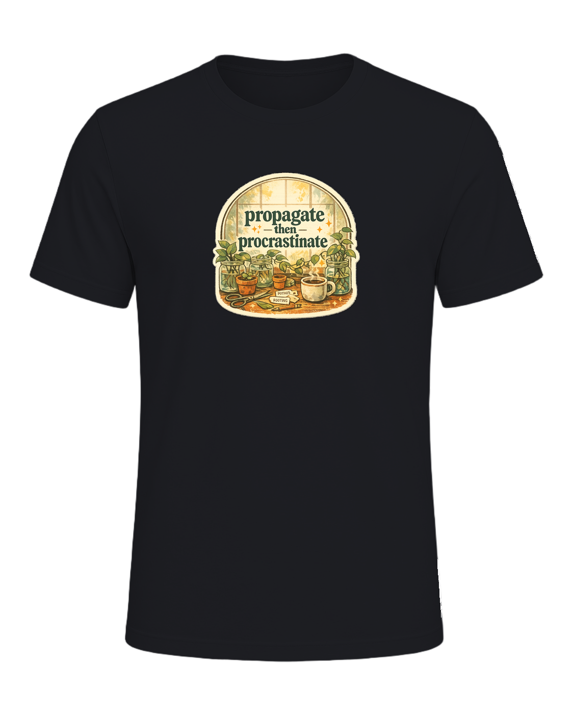 Propagate Then Procrastinate Tee — Vintage Black