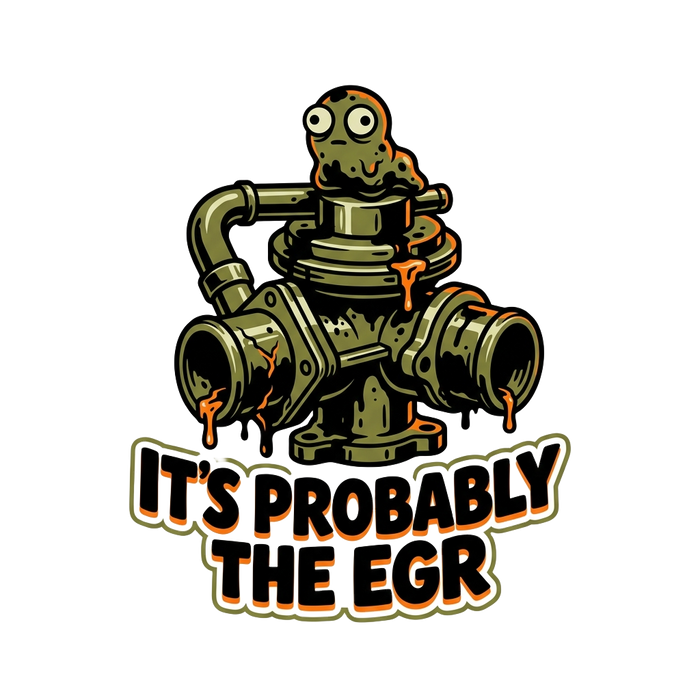 IT'S PROBABLY THE EGR — Funny Cartoon Tee