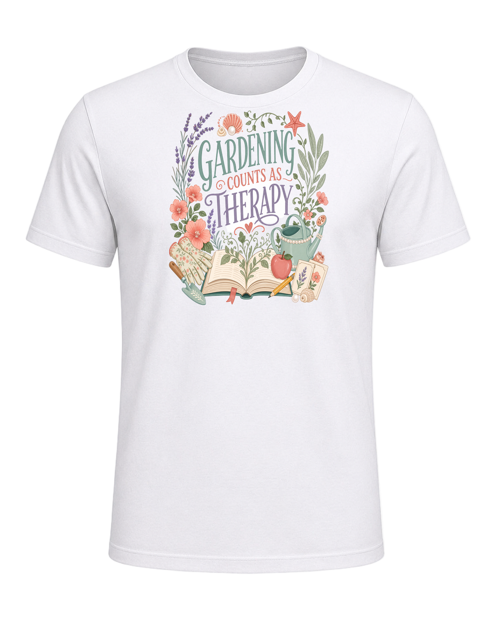 GARDENING COUNTS AS THERAPY — White