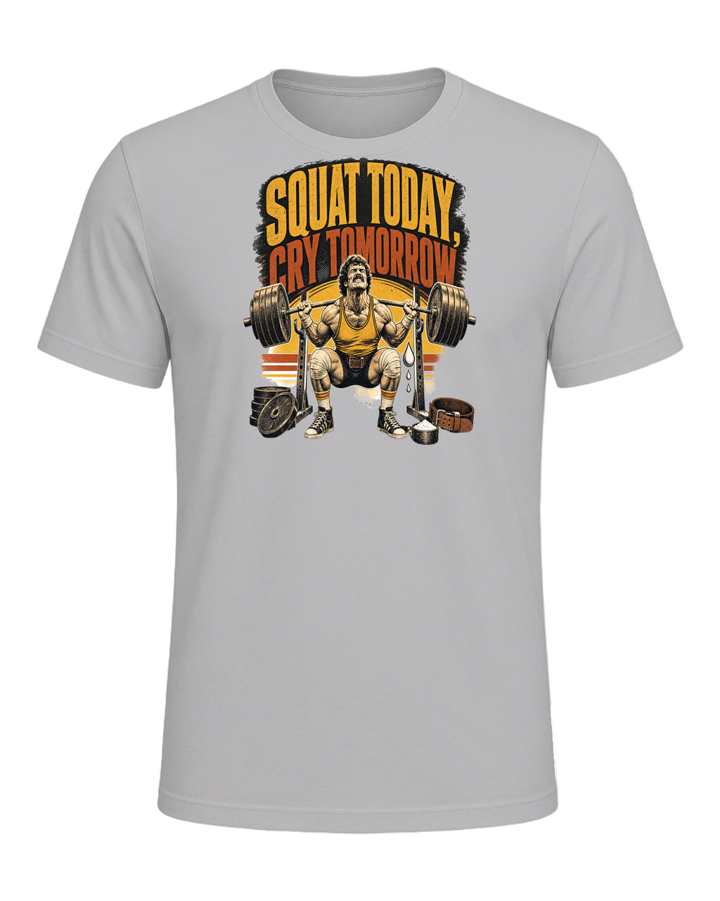 SQUAT TODAY, CRY TOMORROW — Athletic Heather